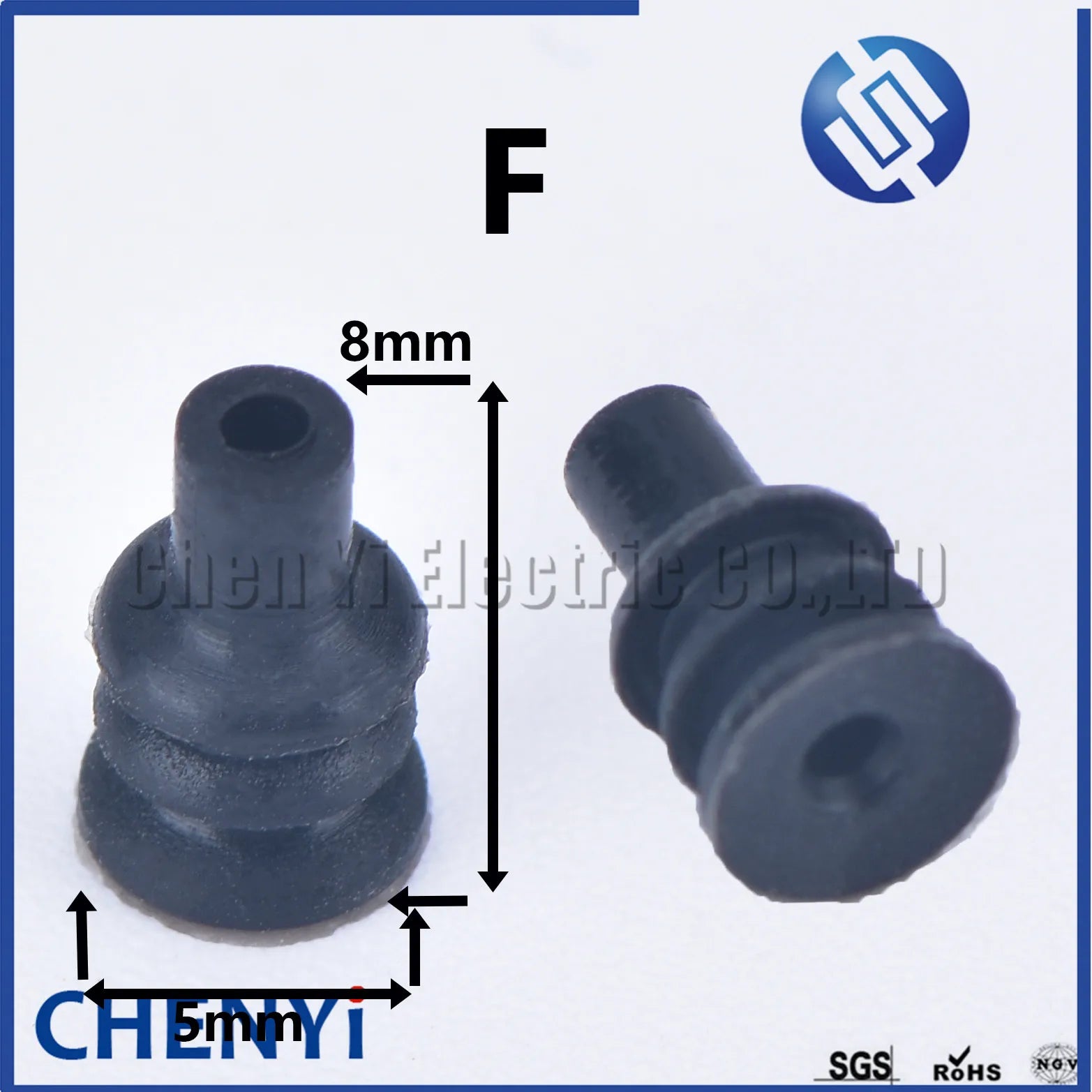 100 Pcs 0.6/1/1.5/1.8/3.5/6.3/9.5mm car wire connector waterproof ring circle rubber seal hollow plug silicone sheath cap