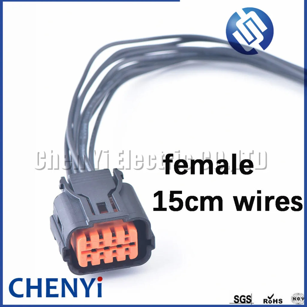 8 Pin HP285-08021 Auto Waterproof 8 Pin female to 8 Pin Male Pigtail Connector Socket HP281-08020 HP291-08100 for Hyundai