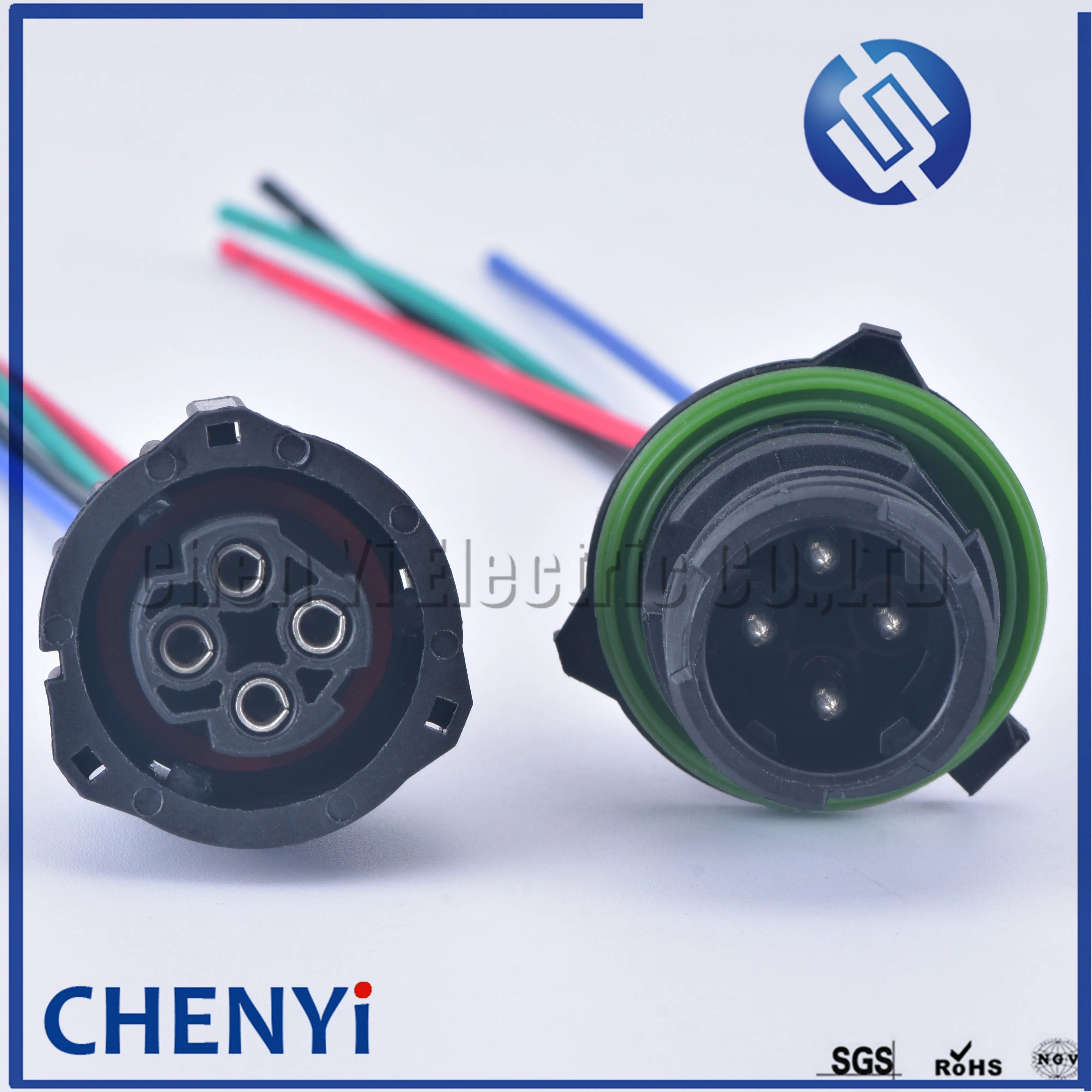 4 Pin 2.5mm round A7 odometer speed sensor plug Auto waterproof connector 1-967402-1 1-967325-1 with 15cm 18AWG cable For HOWO