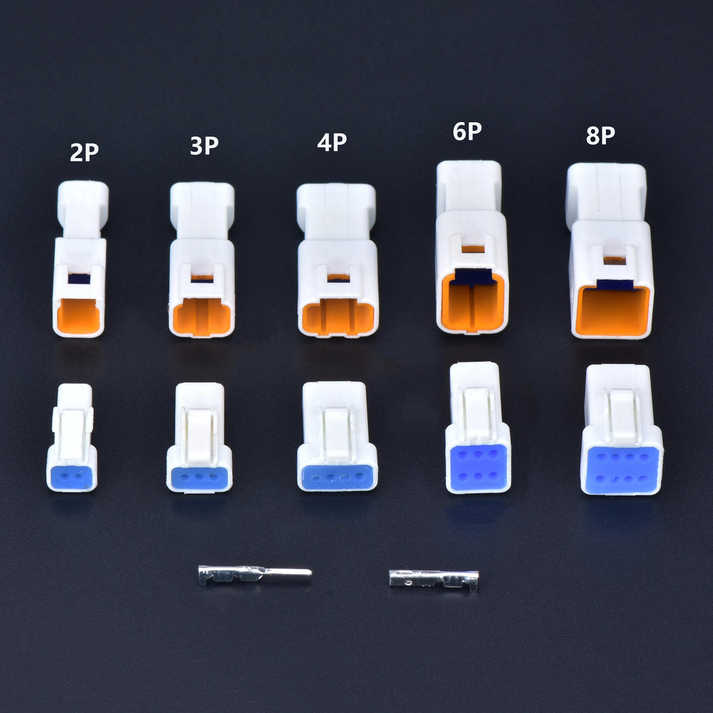 5 sets Automotive Waterproof Cable Connector 2 3 4 6 8 pin Male Female Butt Plug JWPF-VSLE-S 03R-JWPF-VSLE-S For JST JWPF type