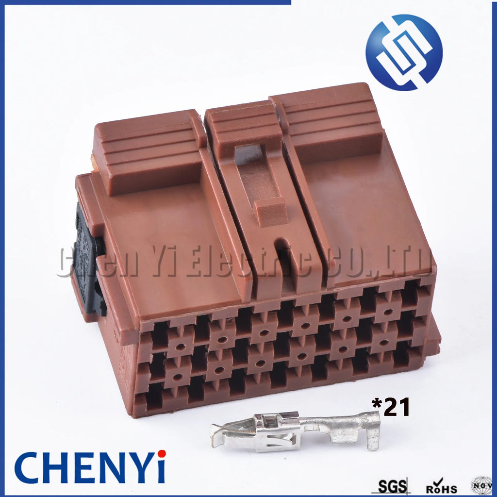 21 Pin Car Brown Connector Male or Female Quick Connector Car Harness Connector Plug 1-967630 1-967625 1-967630-1 1-967625-4