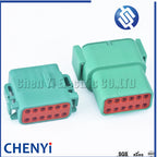 green Deutsch 12 Pin Sealed waterproof connector DTM06-12SC DTM04-12PC Automotive Connector Heavy Truck Wiring Harness Plug
