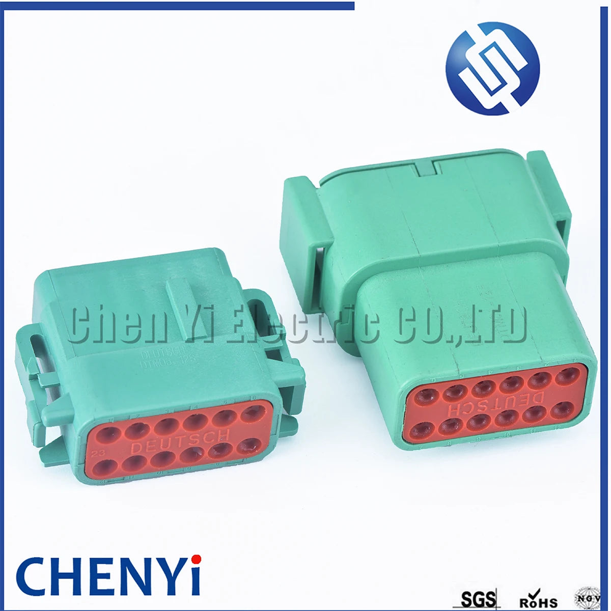 green Deutsch 12 Pin Sealed waterproof connector DTM06-12SC DTM04-12PC Automotive Connector Heavy Truck Wiring Harness Plug