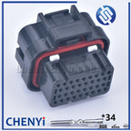 34 Pin 3-1437290-9 1.0mm Series ECU Auto Connector Electrical PCB Computer ECU Connector 64327288-2 4-1437290-1