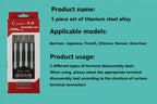 5 pcs Crimp Connector pins ejector Titanium steel alloy Tool Kit Suitable for wiring harness modification of most models