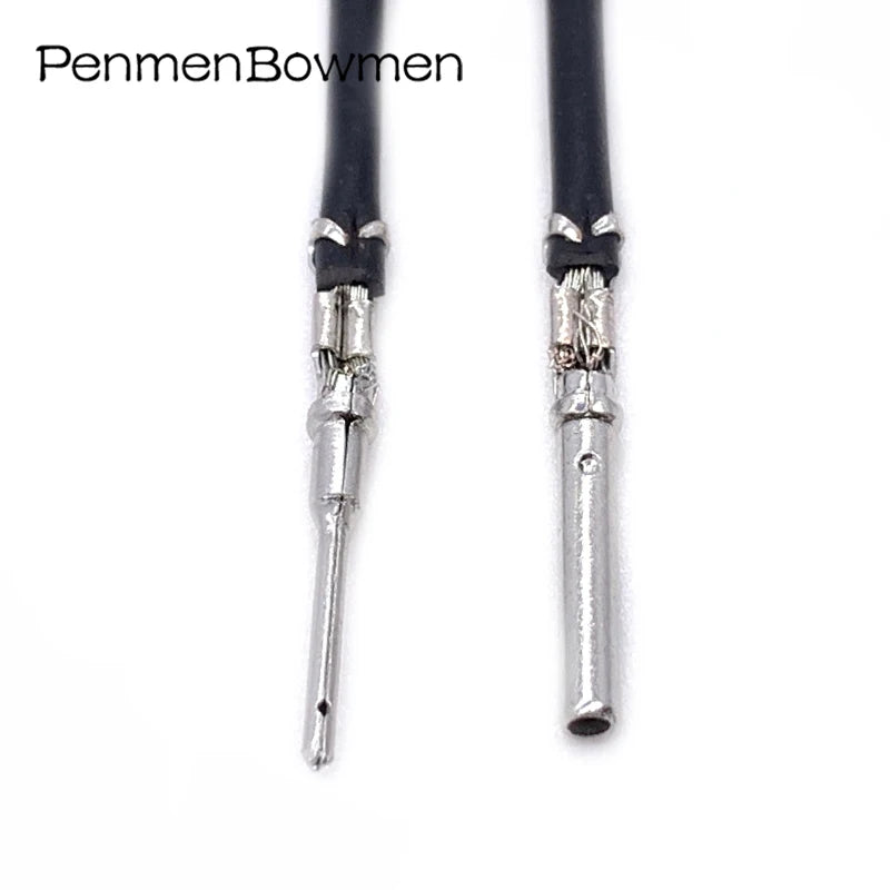 10 Pcs 1.0mm DTM Crimp Terminal Wire Auto Electric Connector with Cable Pins 3-1447221-4 Insert Spring Round Male Female Blocks