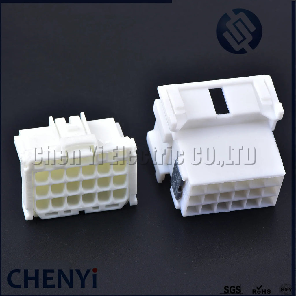 White 18 Pin male or female Connector Automotive Plug Unsealed Electric Harness Socket 7-968974-1 2-967629-1 With Pins