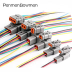 1 Set 2 3 4 6 8 12 Pin Deutsch DTM Car Electrical Cable Connectors Female Male DTM06 2 3 4 6 8 12S DTM04 Plug Wire Harness