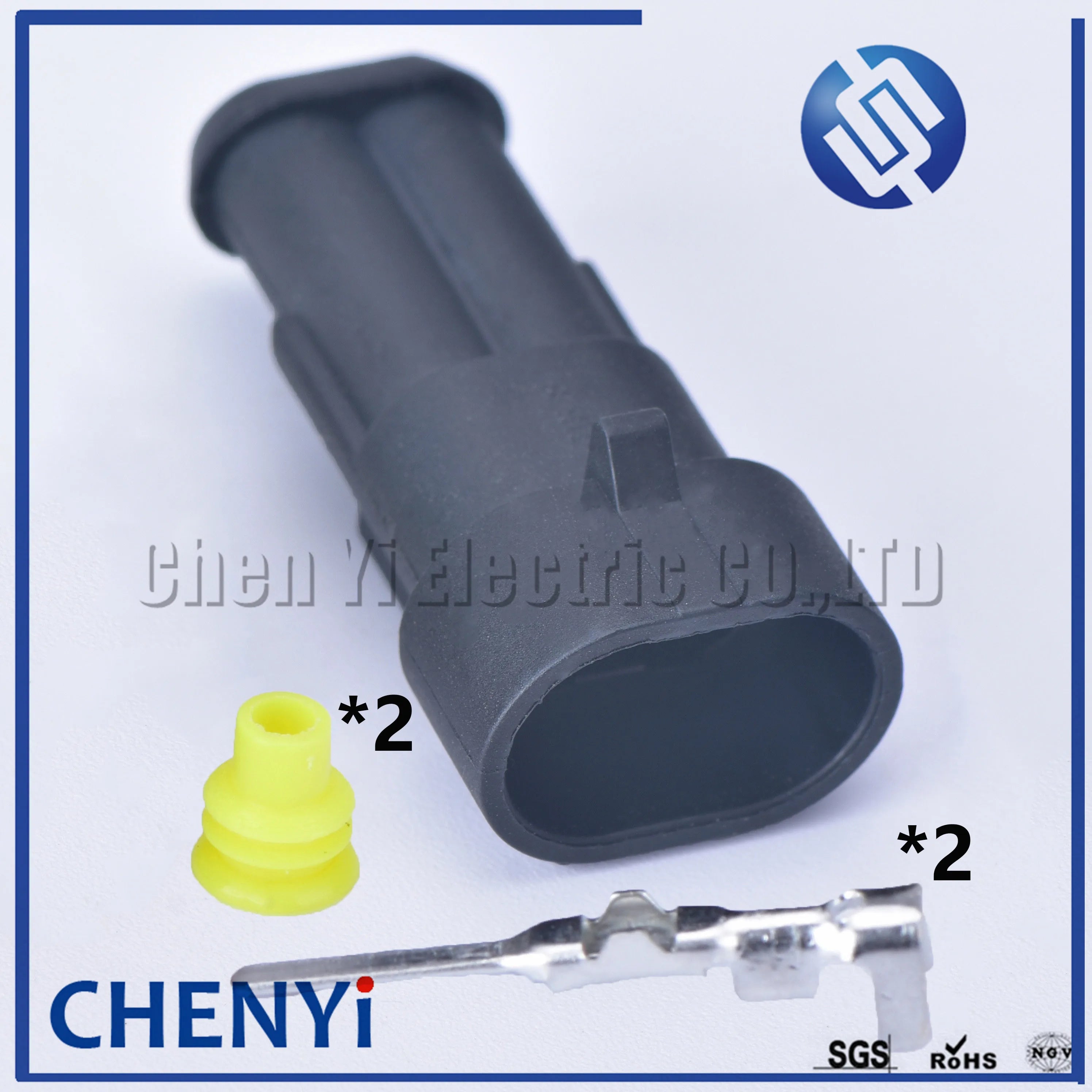 5 sets 2 Pin way Female or Male SuperSealed 282104-1 282080-1 Waterproof Electrical Automotive Connector Plug For car
