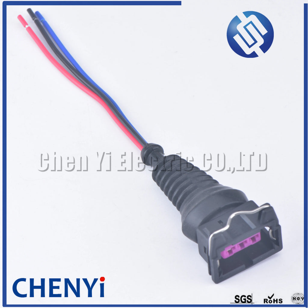 3 Pin auto waterproof wire harness plug Crankshaft camshaft position sensor plug EV1 fuel Injector Connector 443906233 443906247