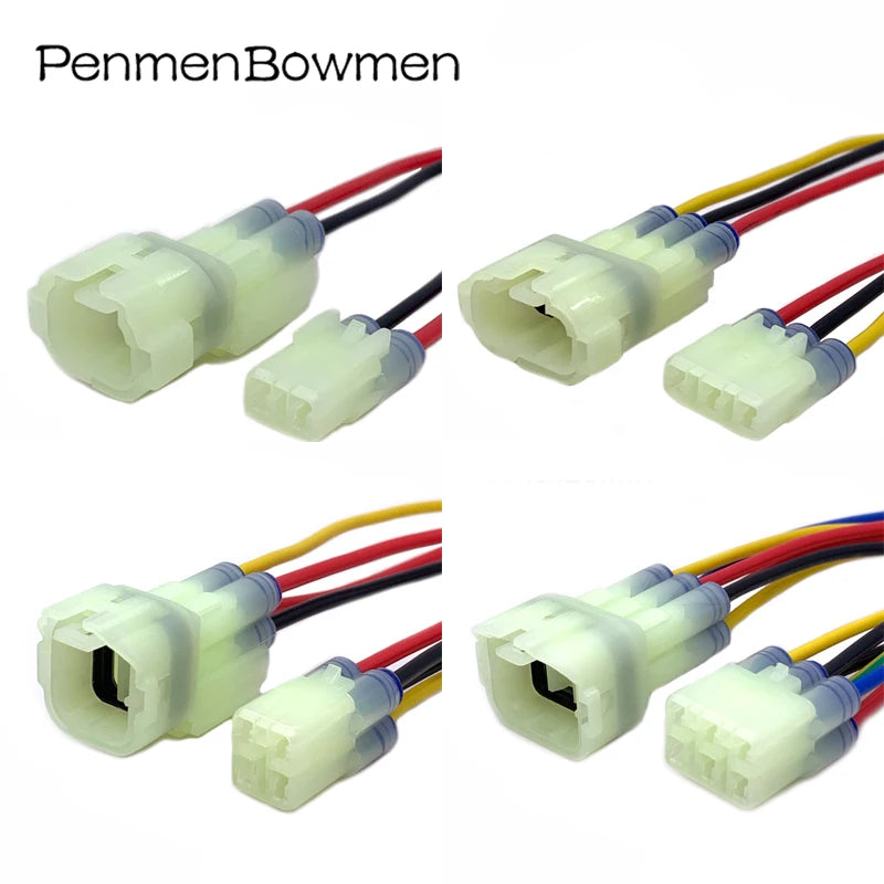 1 Set 2 3 4 6 Pin 2.2mm Auto Reversing Radar Electrical Cable Connectors Waterproof Female Male Wire Harness Plug 6187-2801