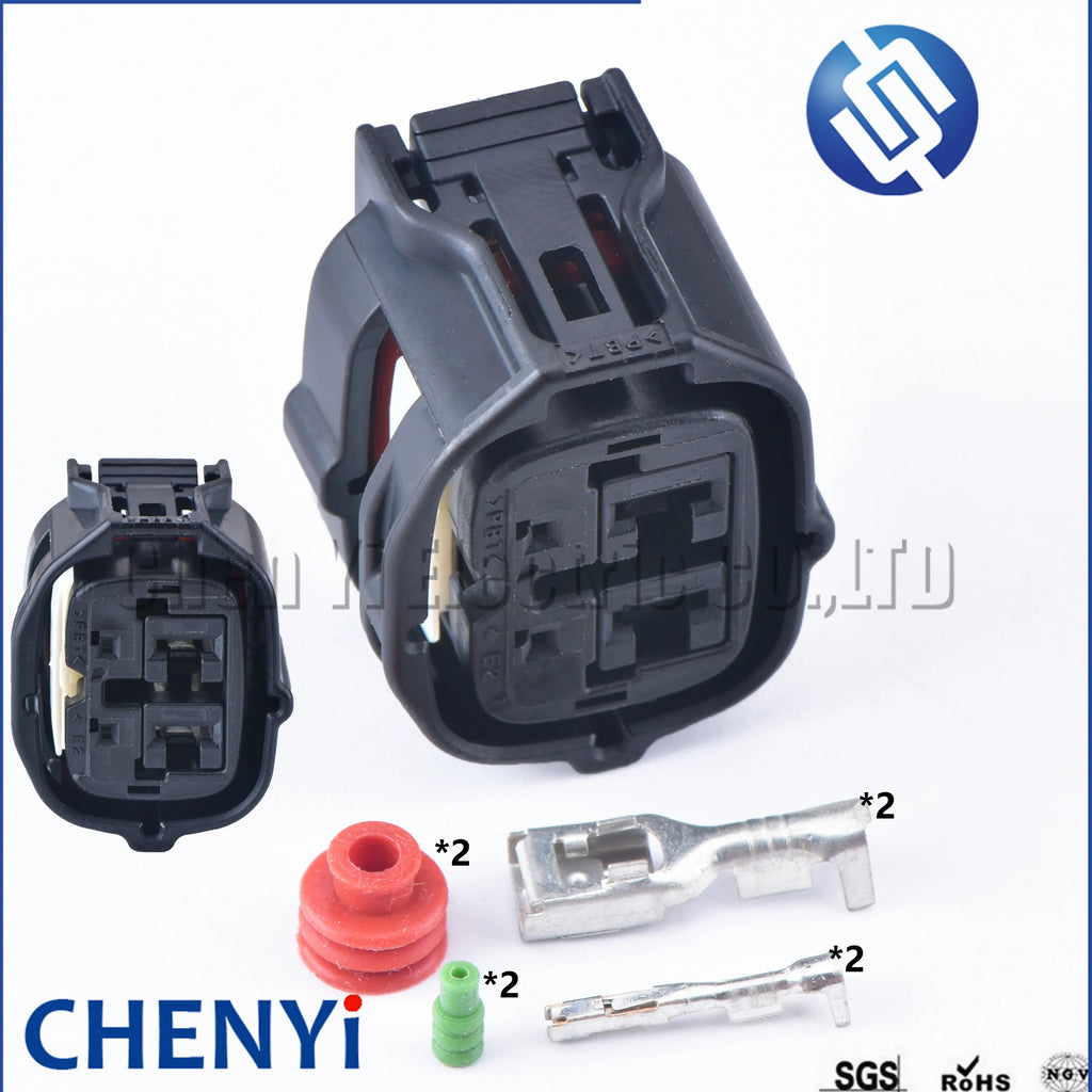 4 Pin 0.6/4.8mm series female Automotive waterproof connector Harness plug 6189-1048 90980-12294 For Toyota Honda Nissan