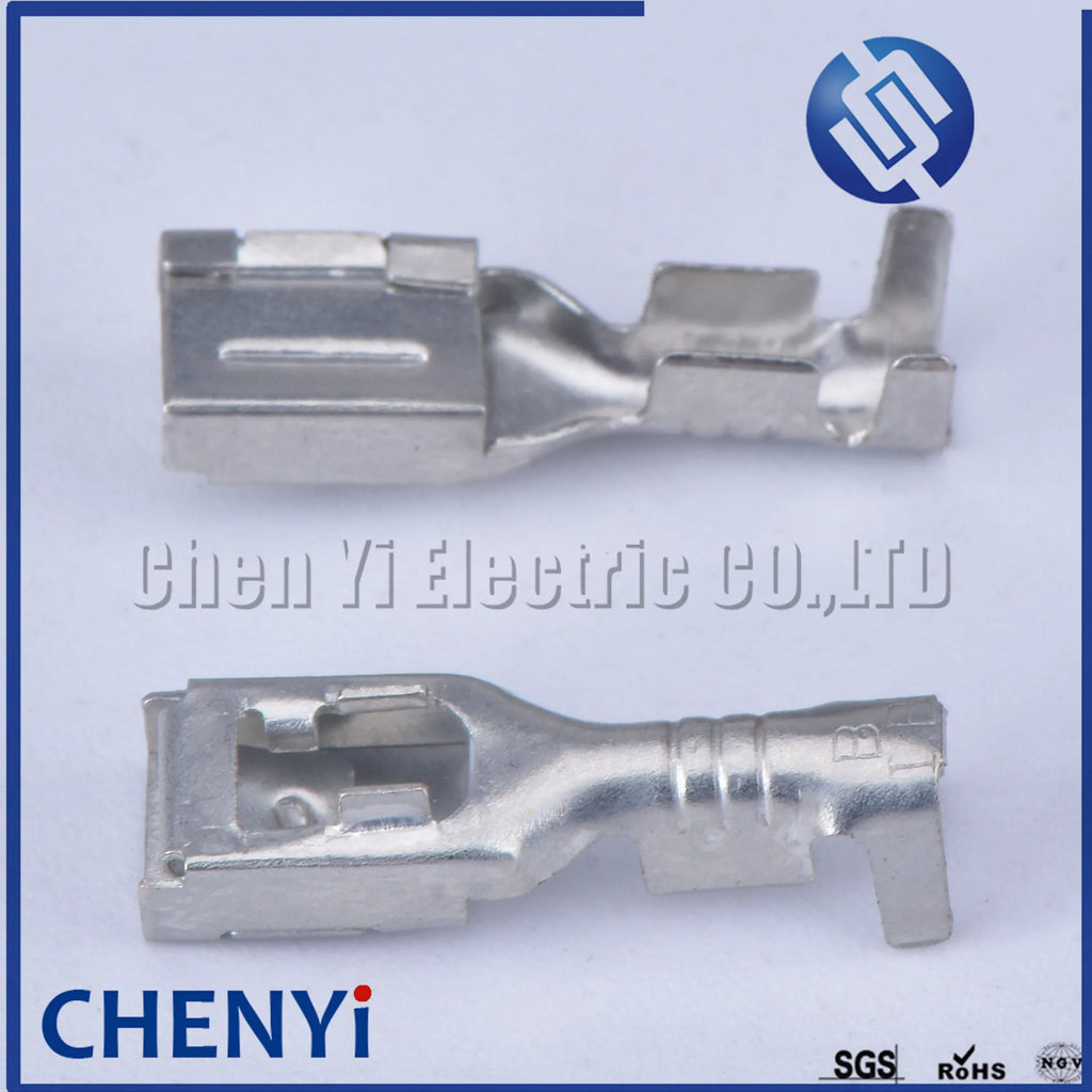 50 Pcs female or male 4.8mm series Brass tin plating crimping plug connector terminal Pins 8100-0466 8100-0447 8100-0448