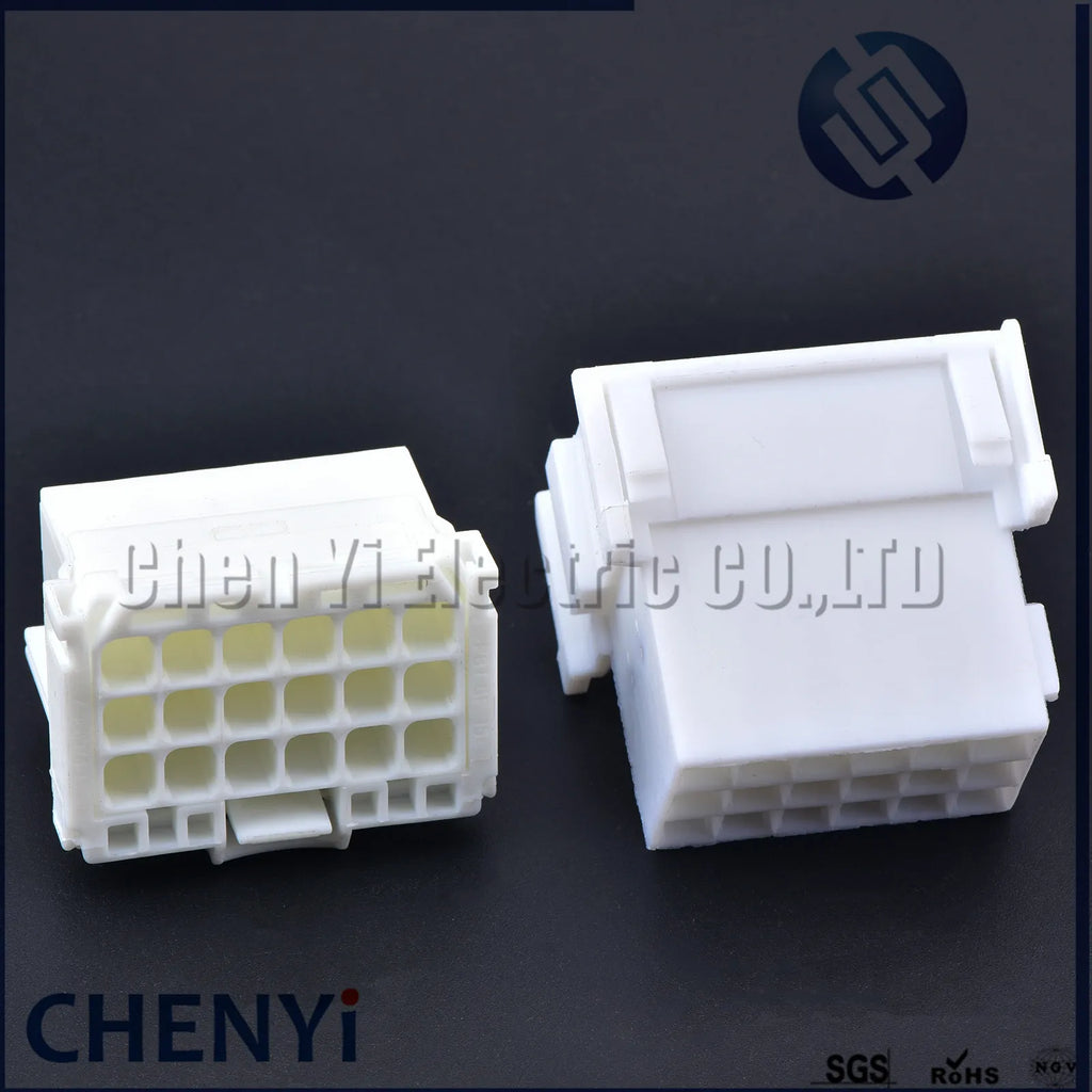 White 18 Pin male or female Connector Automotive Plug Unsealed Electric Harness Socket 7-968974-1 2-967629-1 With Pins