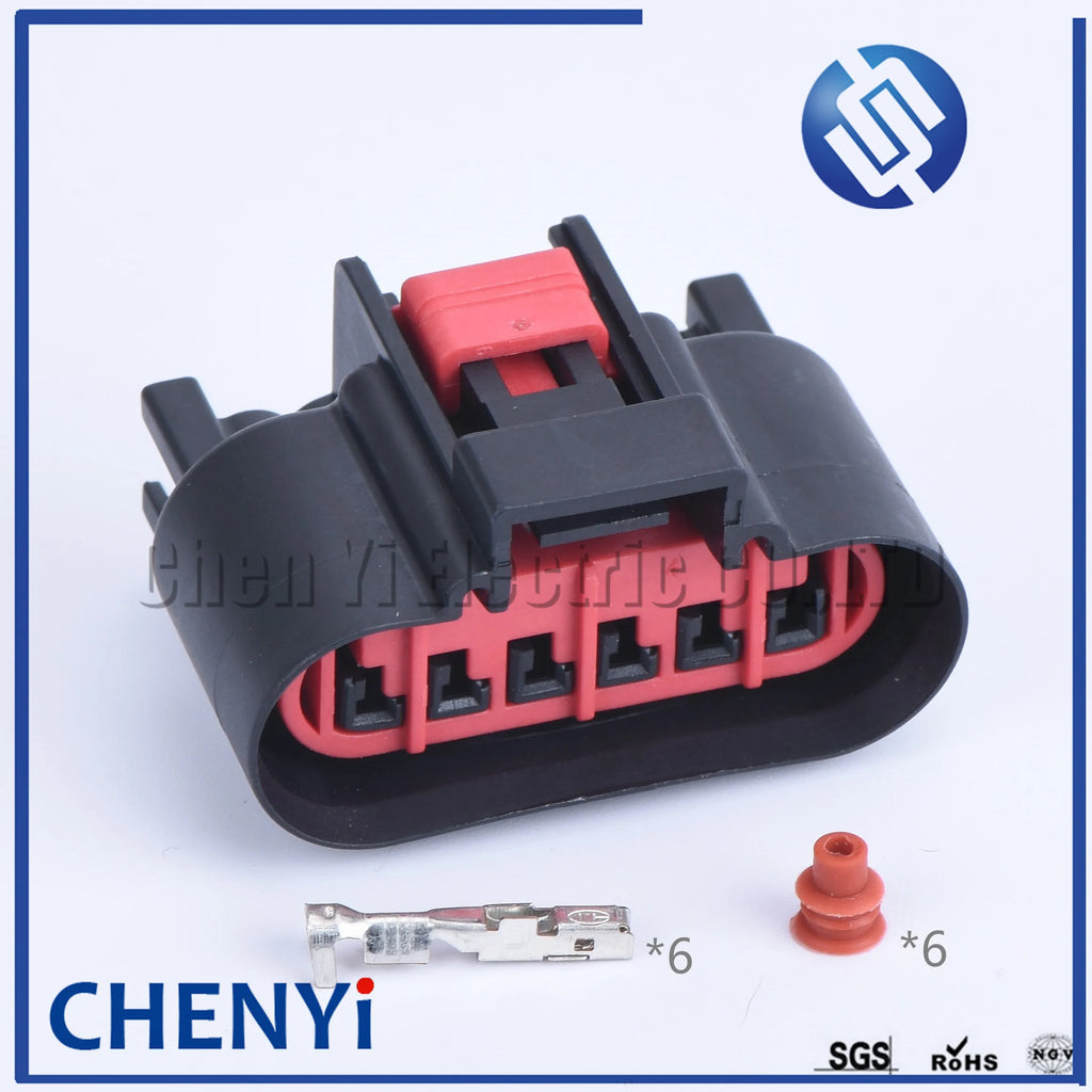 6 Pin waterproof auto connectors wire harness plug male or female E-2162-000 accelerator pedal connector For Ford Fiesta TDCI