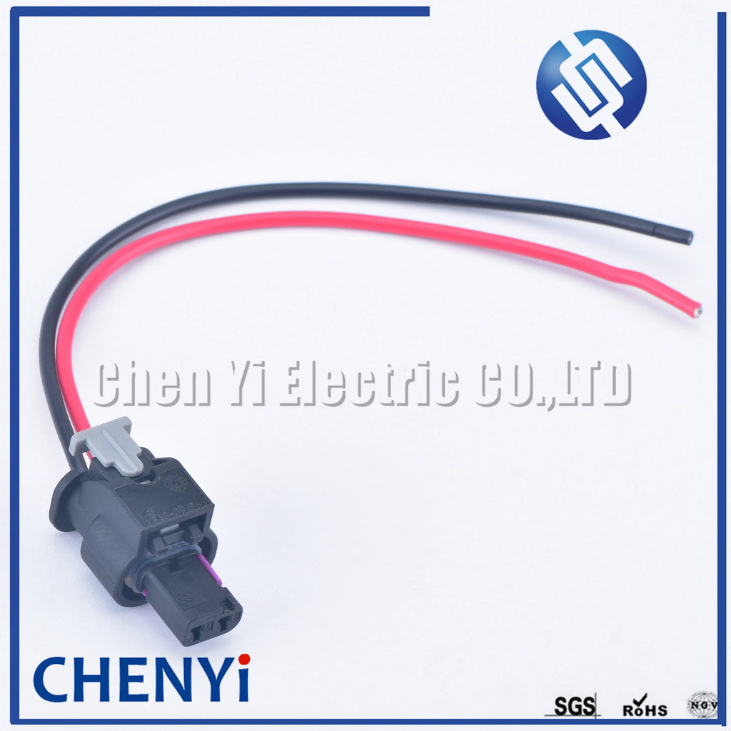 2 Pin auto fuel injector connector wires waterproof sensor plug 0-2112986-1 1-1718643-1 4F0973702 4F0 973 702