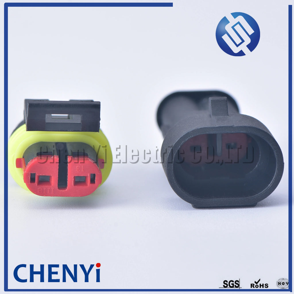 5 sets 2 Pin way Female or Male SuperSealed 282104-1 282080-1 Waterproof Electrical Automotive Connector Plug For car