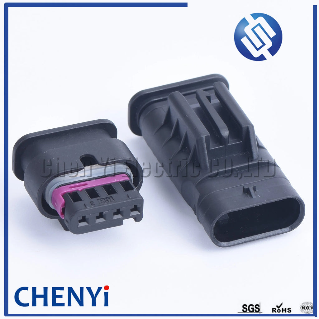 2 set 4 Pin waterproof auto cable connector plug 1718657-1 autonomous water temperature sensor plug 4F0 973 704 For Weichai