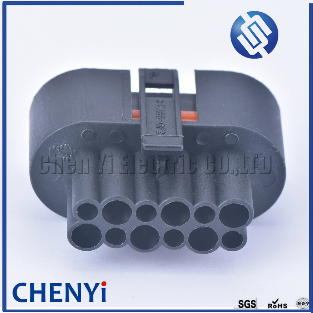 Black 12 pin wire socket automotive waterproof connector female 1.5/3.5 wiring auto connector automotive electrical connector