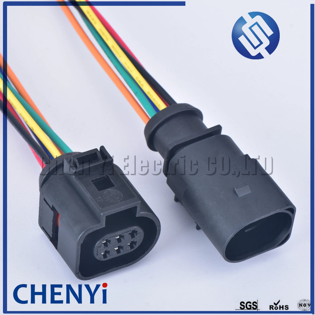 6 Pin 42121700 3B0973813 1J0973713 1.5mm Auto Temp sensor Reversing Radar Throttle Plug 1J0 973 713 with wires