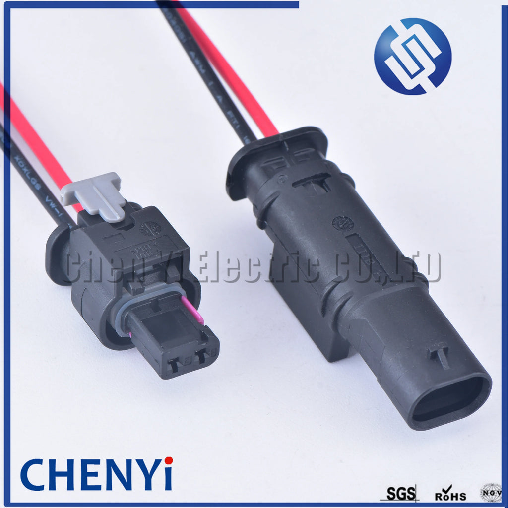 2 Pin auto fuel injector connector wires waterproof sensor plug 0-2112986-1 1-1718643-1 4F0973702 4F0 973 702