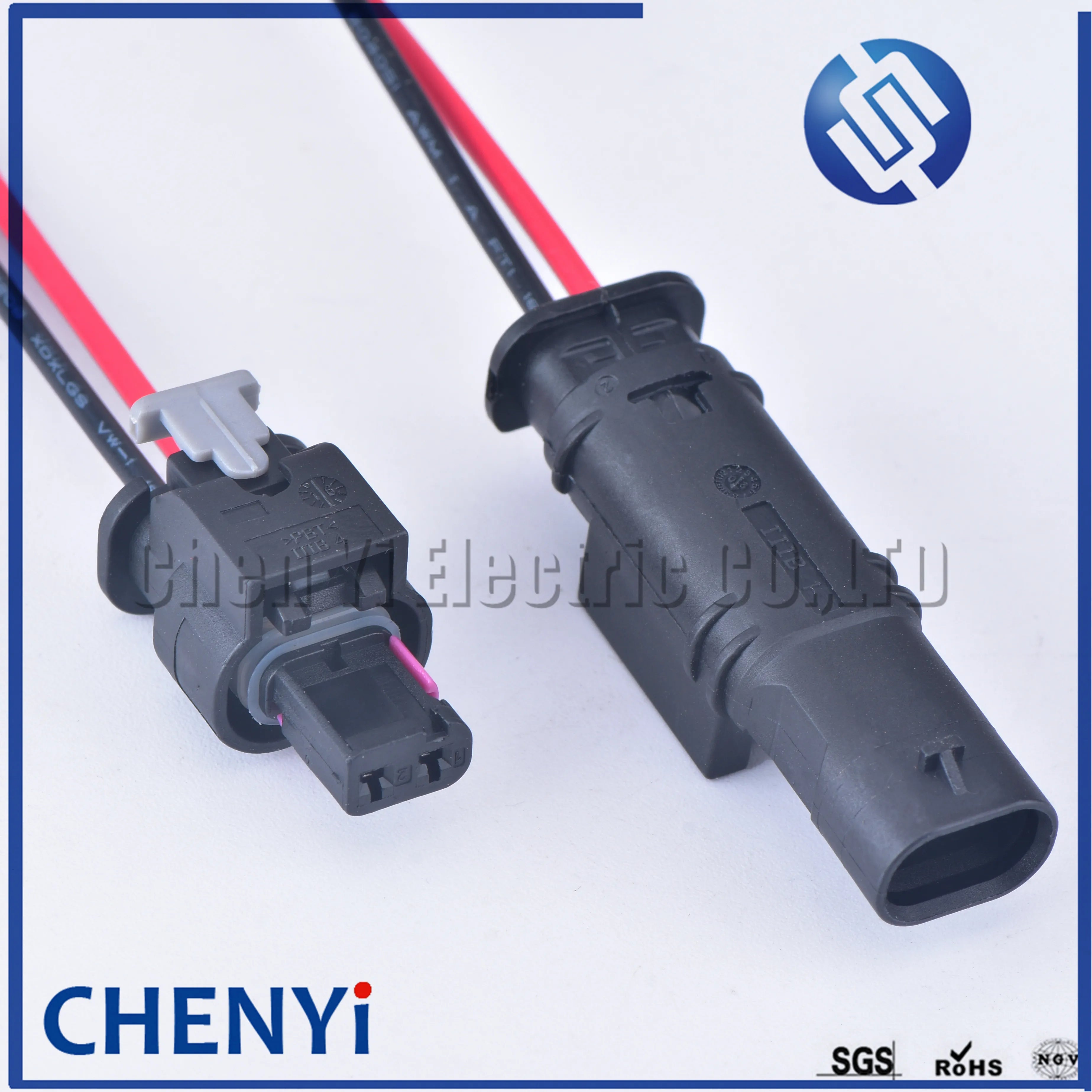 2 Pin auto fuel injector connector wires waterproof sensor plug 0-2112986-1 1-1718643-1 4F0973702 4F0 973 702