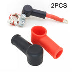 2pcs Rubber Car Motorcycles Battery Negative Positive Terminal Cover Cap Boot Insulating Protector Replacement Batteries