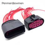 1 Set 14 Pin Car Xenon Headlights Lamp Socket Electrical Cable Connectors Waterproof Female Male Wire Harness Plug 1J0973737