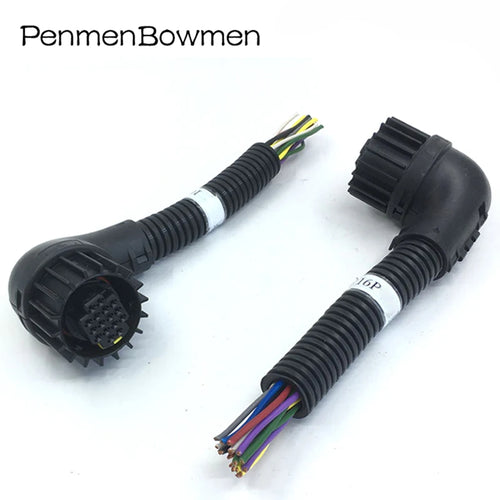 1 Set 16 Pin Auto Engine Cylinder Head Tail Clamp Insulation Net Electrical Cable Connectors Wire Harness Plug