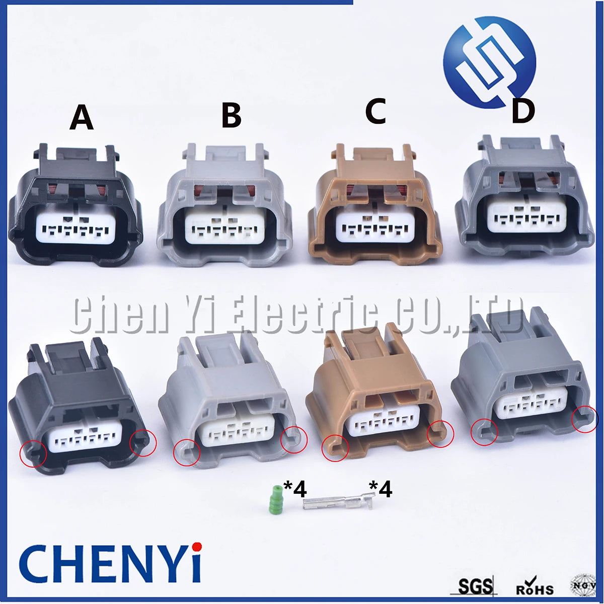 4 Pin female（4 forms ）Waterproof Automotive Plug MAP Sensor Connector Mass Air Flow Socket For Nissan Infiniti 7287-5378-10