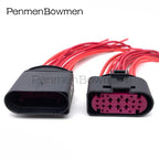 1 Set 14 Pin Car Xenon Headlights Lamp Socket Electrical Cable Connectors Waterproof Female Male Wire Harness Plug 1J0973737