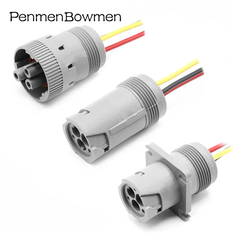 1 Set 3 Pin Auto Diagnostic Interface Electrical Cable Connectors Wire Harness Plug HD16-3-96S HD14-3-96P HD10-3-96P