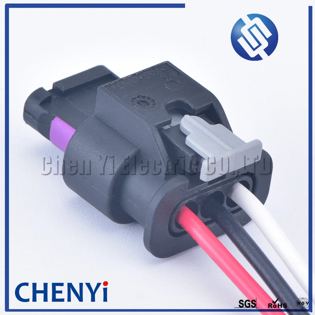3 Pin PDC Parking Sensor Plug Connector For PASSAT A1 A3 A4 A6 A7 Q5 Q7 R8 4F0973703 1718653-1 4F0 973 703 With 15cm wire