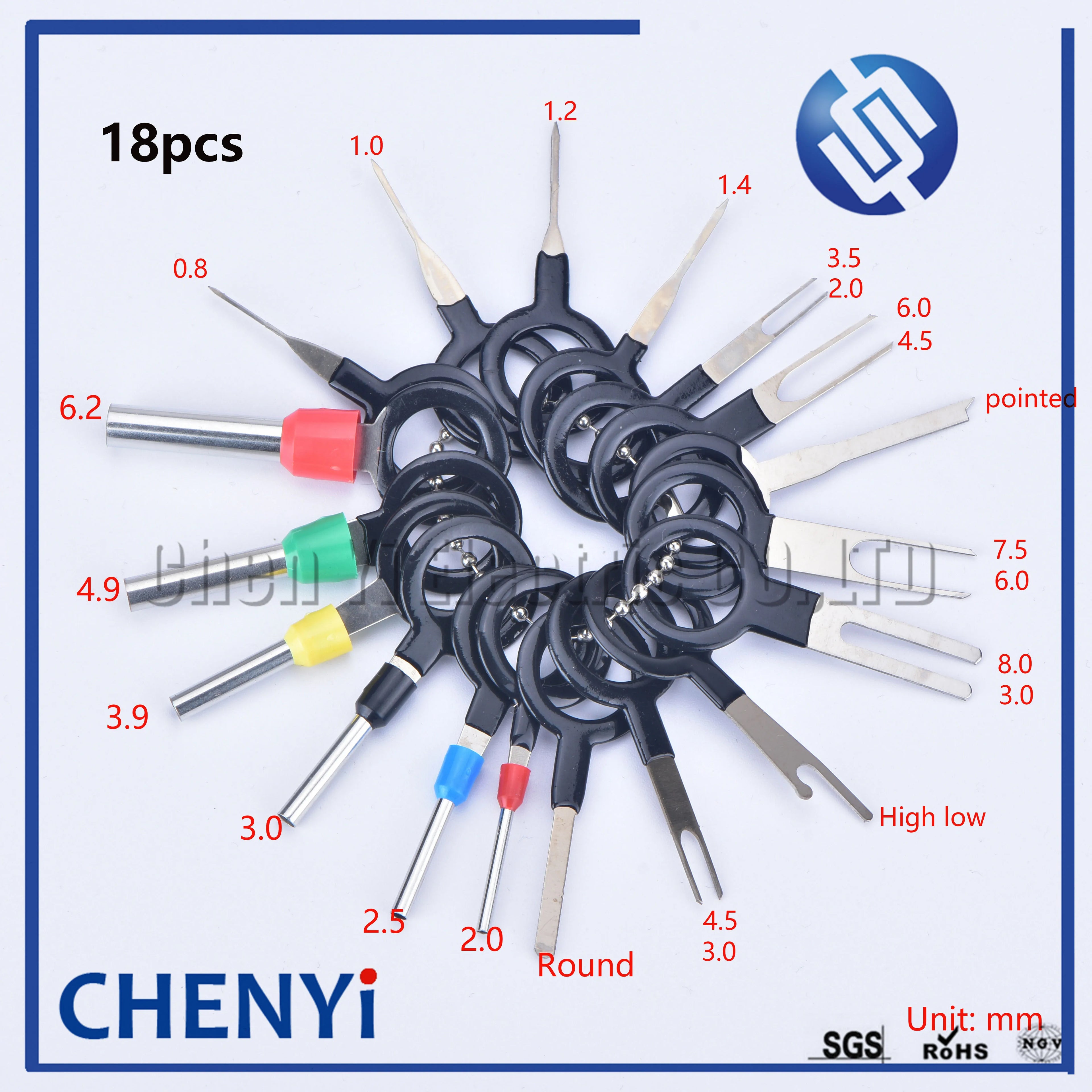 18/20/38pcs Car plug Pins removal tool set connector Pin retractor pick needle harness Pin Needle ejector tool Needle retract