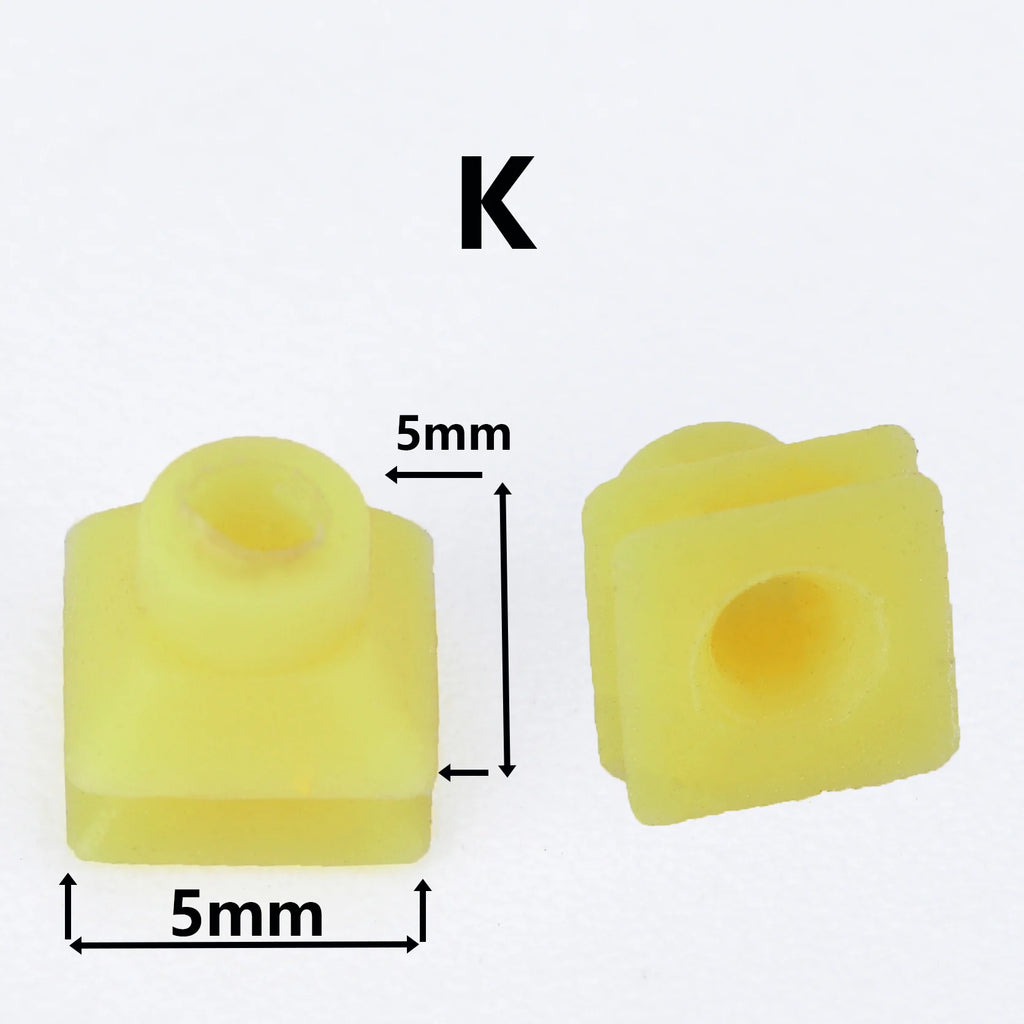 100 Pcs 0.6/1/1.5/1.8/3.5/6.3/9.5mm car wire connector waterproof ring circle rubber seal hollow plug silicone sheath cap