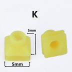 100 Pcs 0.6/1/1.5/1.8/3.5/6.3/9.5mm car wire connector waterproof ring circle rubber seal hollow plug silicone sheath cap