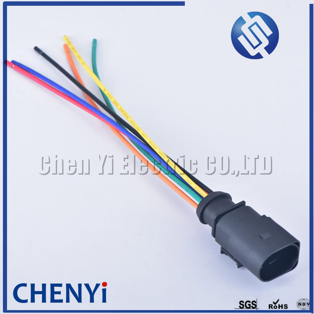 6 Pin 42121700 3B0973813 1J0973713 1.5mm Auto Temp sensor Reversing Radar Throttle Plug 1J0 973 713 with wires