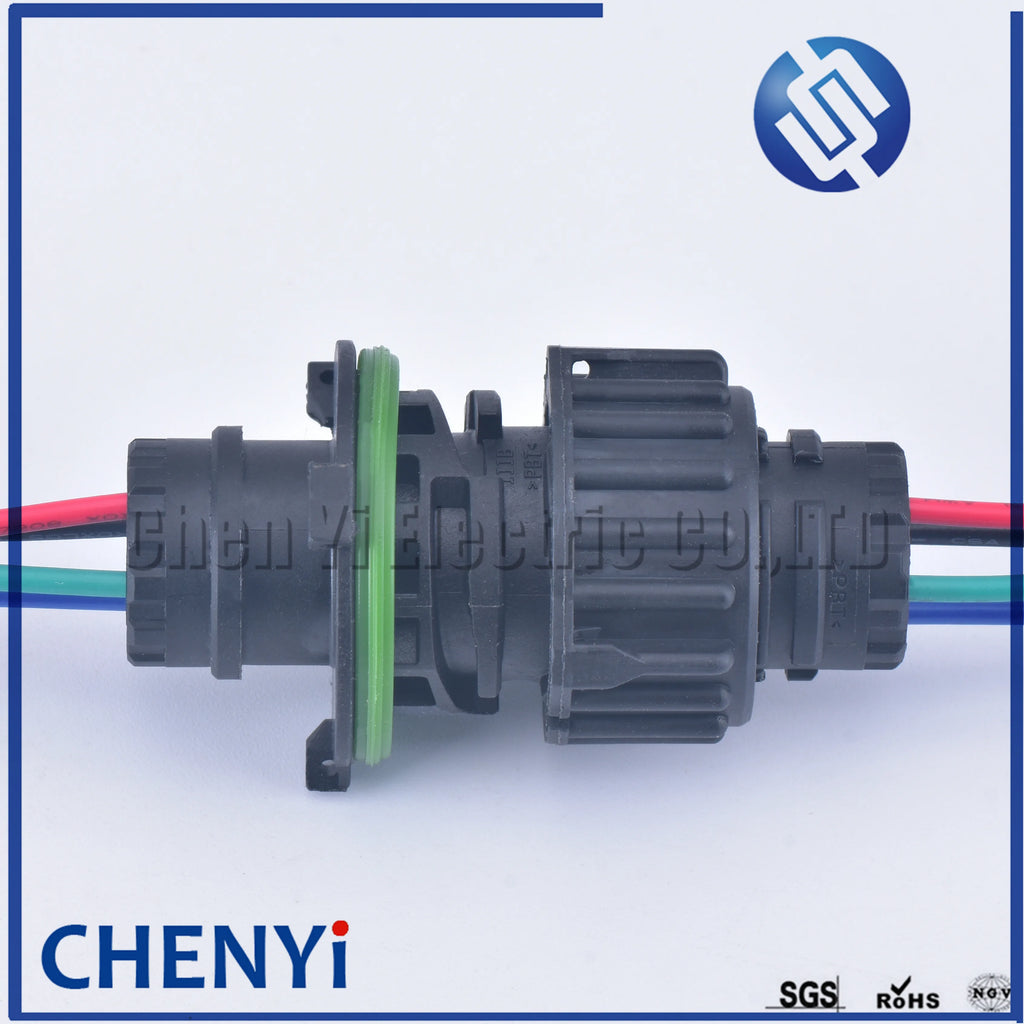 4 Pin 2.5mm round A7 odometer speed sensor plug Auto waterproof connector 1-967402-1 1-967325-1 with 15cm 18AWG cable For HOWO