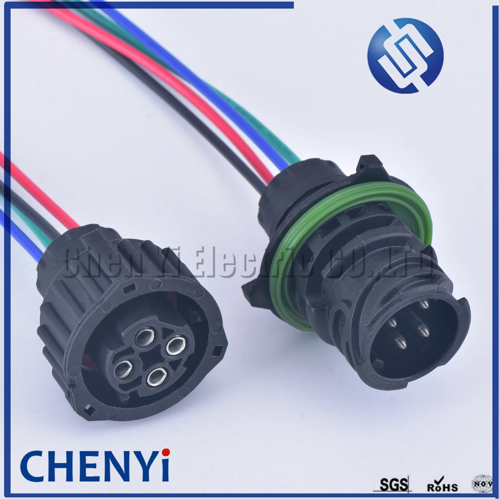 4 Pin 2.5mm round A7 odometer speed sensor plug Auto waterproof connector 1-967402-1 1-967325-1 with 15cm 18AWG cable For HOWO