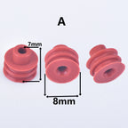 100 Pcs 0.6/1/1.5/1.8/3.5/6.3/9.5mm car wire connector waterproof ring circle rubber seal hollow plug silicone sheath cap