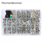 1050 Pcs Car Electrical Wire Terminal 1/1.5/1.8/2.2/2.8/3.5mm Electric Connector Plug Removal Male Female Crimp Auto Plug Pins