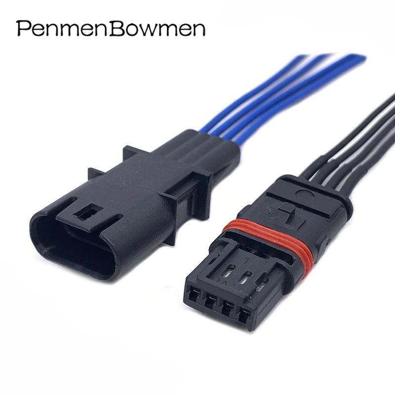 1 Set 4 Pin Car Rearview Mirror Heating Door Handle Electronic Connector Female Wiring Harness Plug Modified For BMW GT528i GT53
