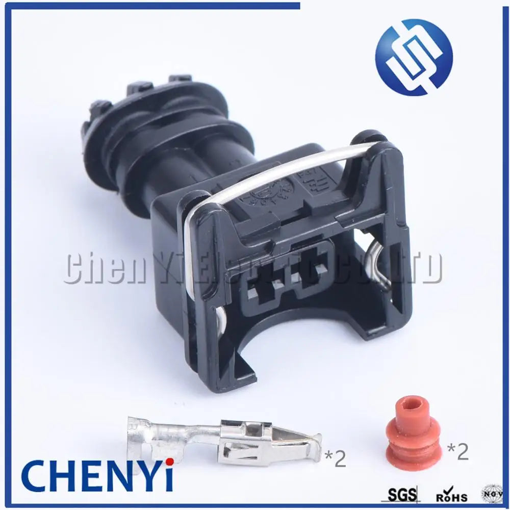 2 set 2 Pin auto Waterproof Electrical Wire Connector fuel spray nozzle Plug EV1 282762-1 1-144545-0 282189-1