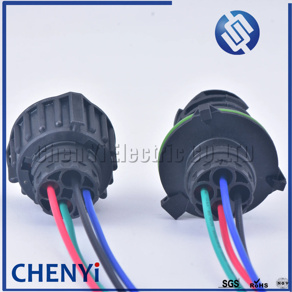 4 Pin 2.5mm round A7 odometer speed sensor plug Auto waterproof connector 1-967402-1 1-967325-1 with 15cm 18AWG cable For HOWO