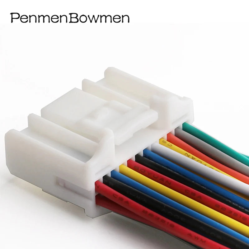 1 Set 24 Pin 1318917-1 Auto Audio Navigation Rearview Electronic Connector Wiring Harness Female Socket Plug with Cable
