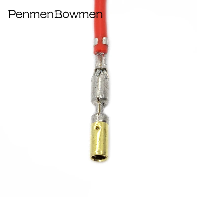 10 Pcs 2.8mm Car Crimp Terminal Block Cylindrical Insert Spring Auto Wire Electric Connector Loose with Cable 33230-0002