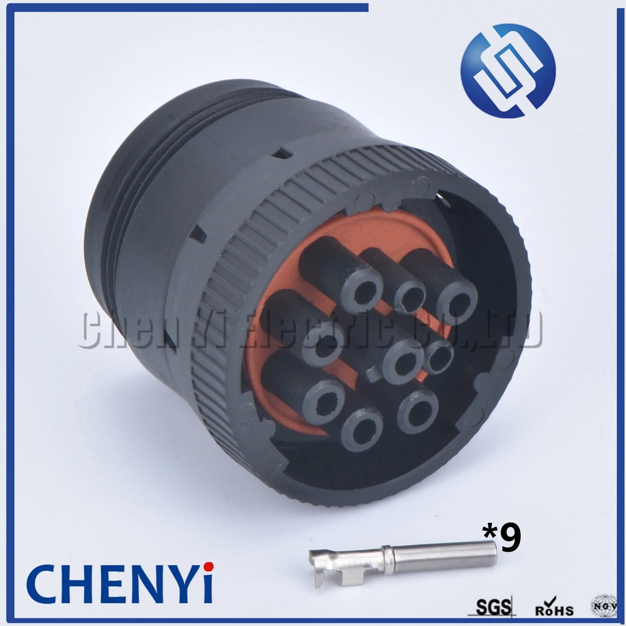 9 pin waterproof auto connector Diagnosctic Tool  circular Connector HD16-9-1939P HD16-9-1939S for Track J1939 For Deutsch