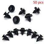 50Pcs Car Fastener fit 8mm Dia Hole Black Push Retainer Rivets Clips for Automobile Door Bumper Fender Cover Trim Clip Wholesale
