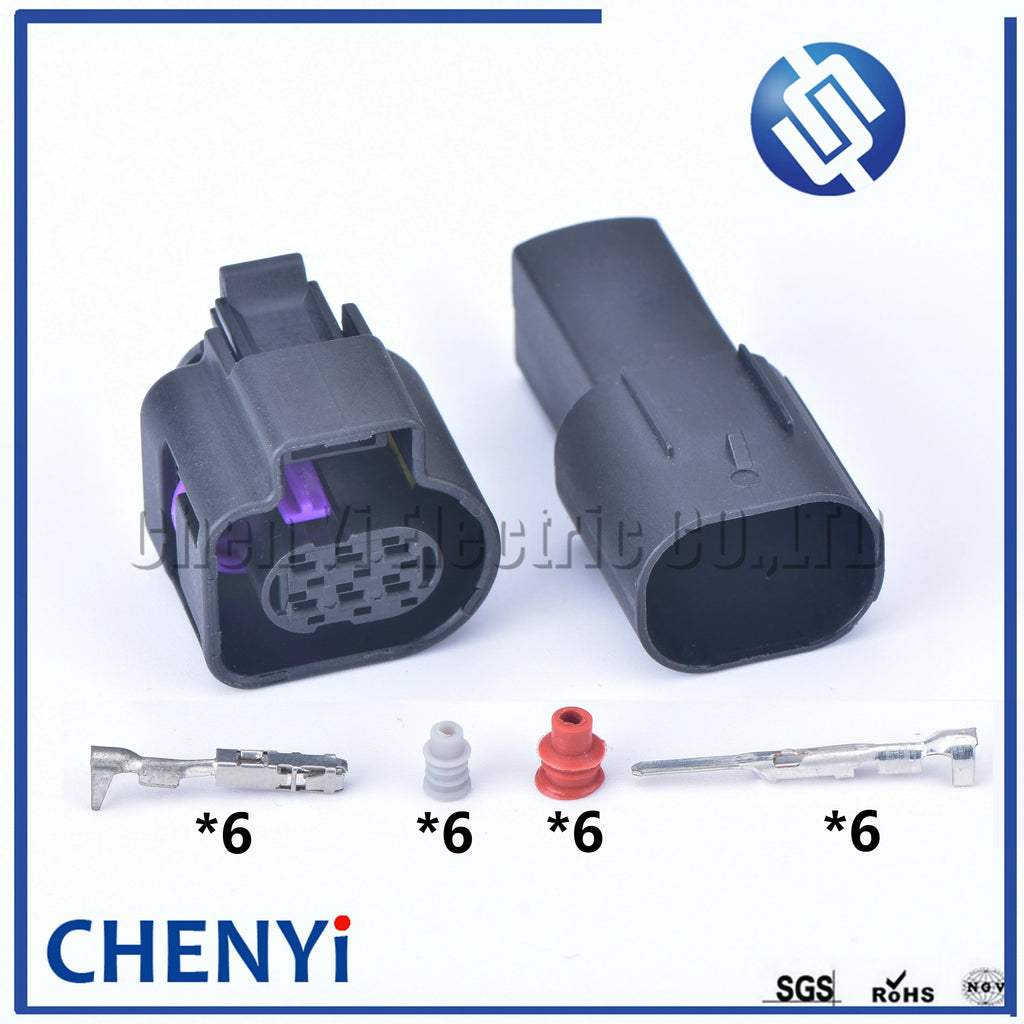 1 sets 6 Pin auto waterproof plug female or male(1.5) LSU 4.9 Wide Band Oxygen Sensor Connector 1928404669 4H0973713 4H0 973 713
