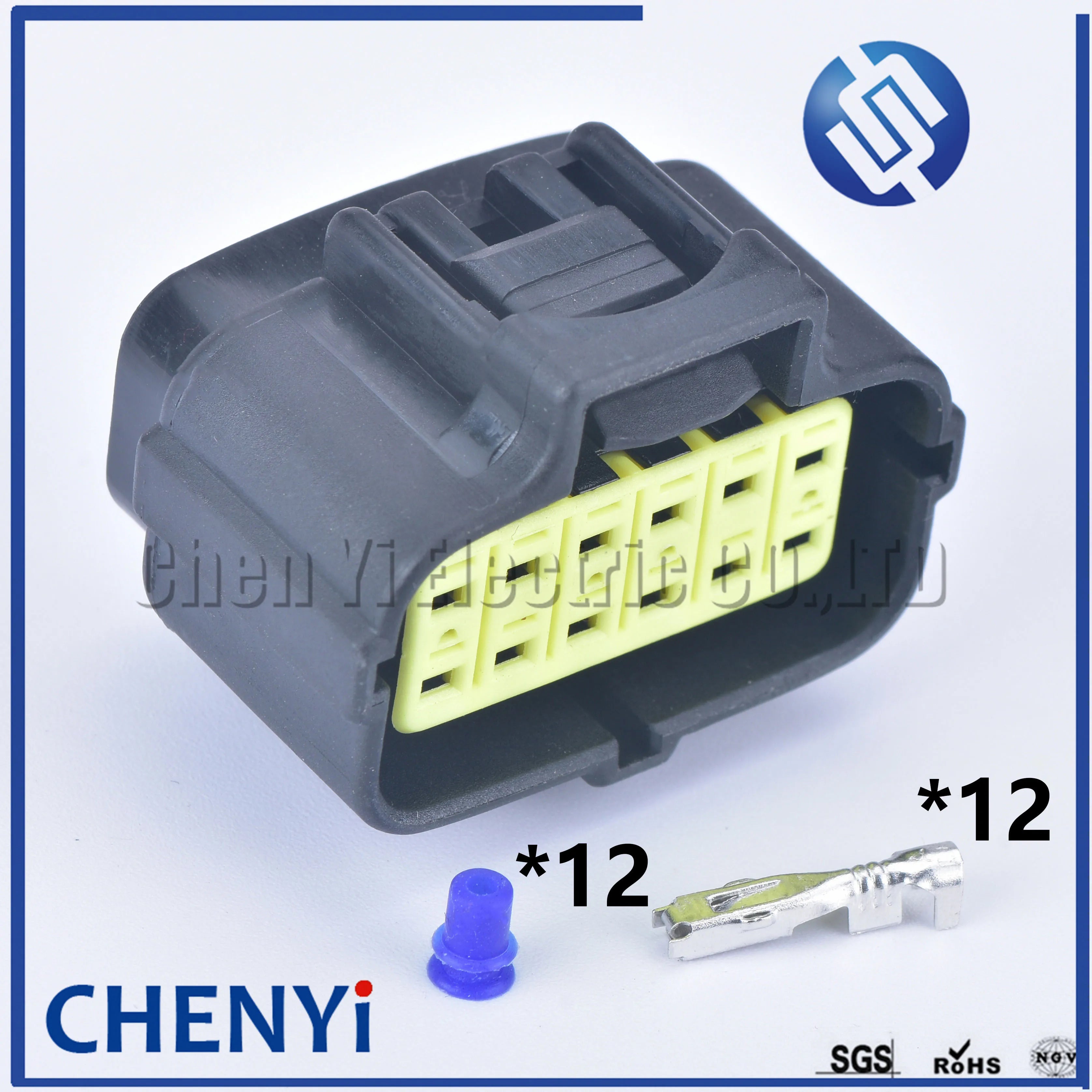 12 pin way male or female waterproof wire connector auto electrical plug conector 174661-2 174663-2 368537-1